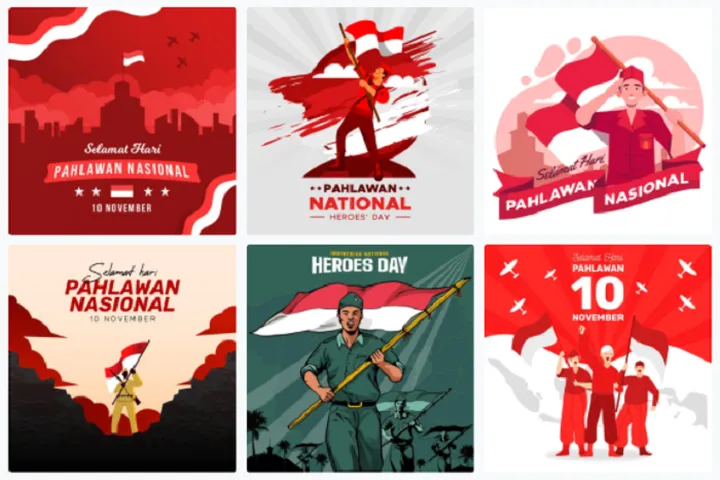 Download 25 Twibbon Hari Pahlawan 2024 PNG JPG Gratis