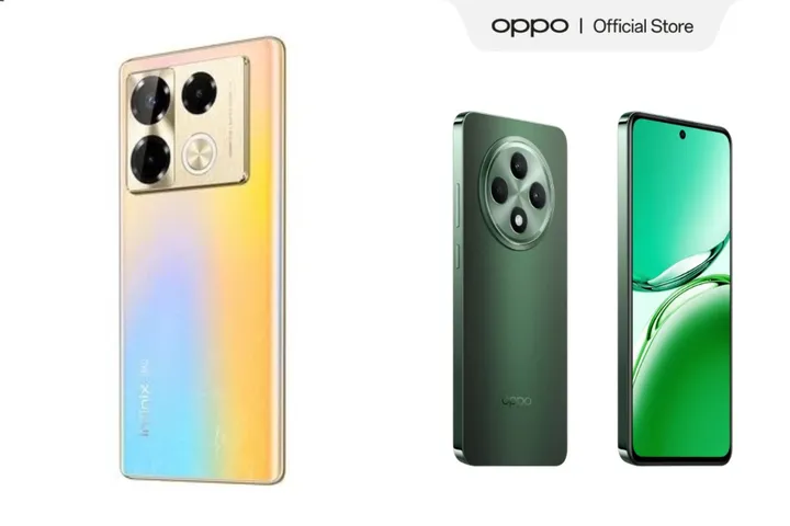 OPPO Reno12 F vs Infinix Note 40 Pro 5G: HP Terbaik Rp3 Jutaan?