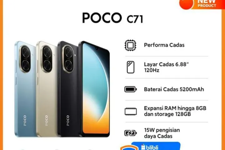 POCO C71: HP Rp1 Jutaan, Performa Tangguh, Harga Mei 2025