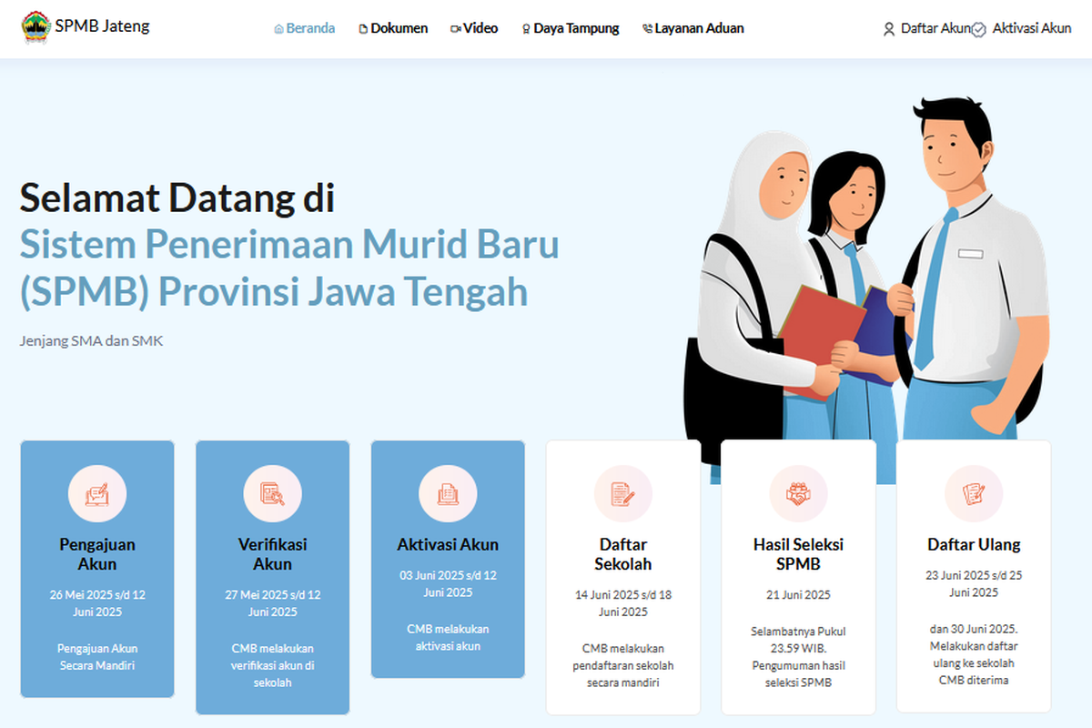 Daftar SPMB Jateng 2025 SMA/SMK: Jadwal & Cara Mudah