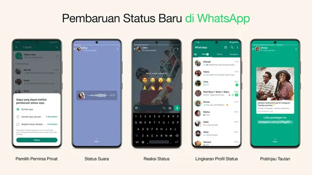 WhatsApp Update: Kontrol Privasi Status, Lebih Aman & Mudah